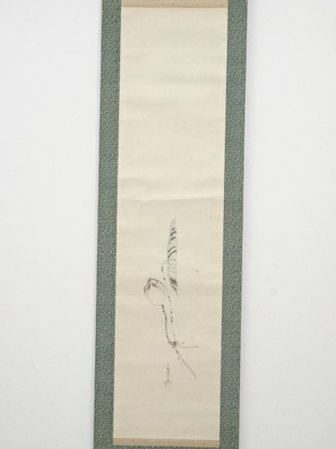 道具 ] - 道具 喜多武清筆 蓮花図 肉筆紙本掛軸（保護箱） | ネット